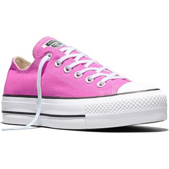 Converse Chuck Taylor All Star Platform Sneaker in Shocking Orchid/White/Black at Nordstrom, Size 6.5