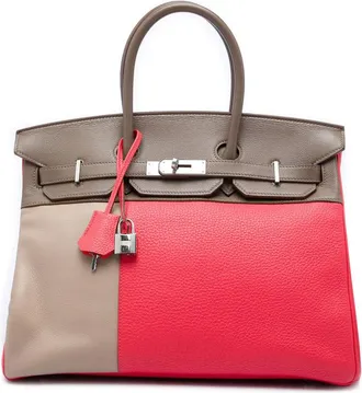 Herm&egrave;s Pre-owned Hermes Tricolor Clemence and Swift Birkin Cascade Retourne 35 Ladies NMEOCN9M28J6MO8L