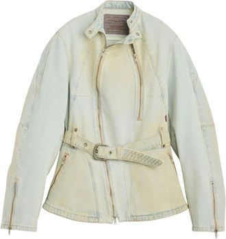 Kiko Kostadinov Distressed Carina Belted Jacket - Dames - Zomerjassen - Veelkleurig - M - Katoen - Jassen