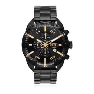 Diesel Watches, male, Black, Size: ONE SIZE Spiked Chronograph Watch