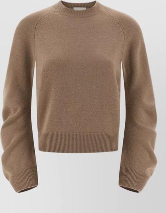 Nude virgin wool crewneck jumper