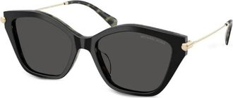 Michael Kors Catskills Zonnebril - Dames - Zonnebrillen - Zwart - 54 MM - Accessoires