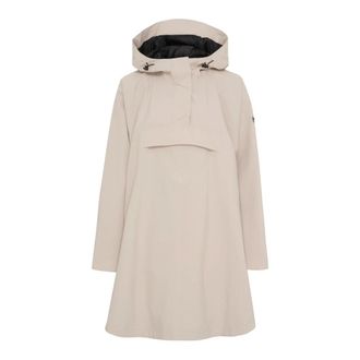 Notyz Notyz - Function Poncho - Dames - Jassen - Beige - Maat: M Linnen