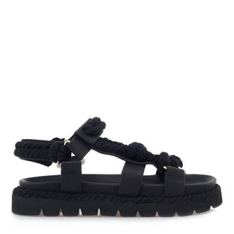 Ex&eacute; Womens Daphne Flat Sandal In Black