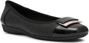 Anne Klein Akuna Cap Toe Flat in Black Raffia at Nordstrom Rack, Size 9.5