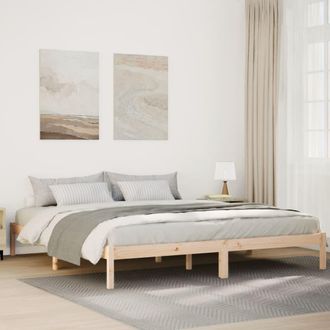 Berkfield Home Extra Long Bed Frame without Mattress 180x210 cm Solid Wood Pine in Brown