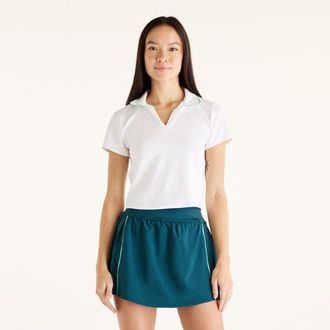 New Balance Donna Tournament Polo in Bianco, Maglia di Poliestere, Taglia XL