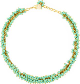 Deepa Gurnani Jemsa Necklace in Turquoise at Nordstrom