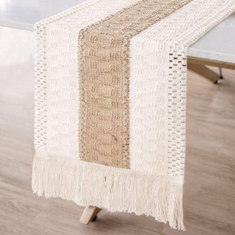 OEM Mantel Bohemio Para Decoraci&oacute;n Oto&ntilde;al, Decoraci&oacute;n De Interiores, Borlas, 183 Cm De Largo, Estilo R&uacute;stico, Camino De Mesa, Encaje, Decoraci&oacute;n De Mesa D