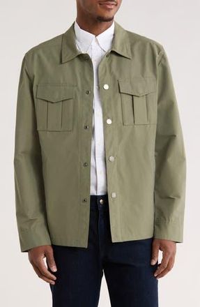 Brooks Brothers Cotton Blend Shirt Jacket in Oilve Green at Nordstrom Rack, Size Xx-Large