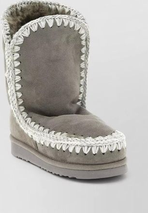 Mou sheepskin leather fur lined ankle boots