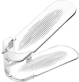 OEM Zapatero De Pl&aacute;stico Transparente Con Estante De Almacenamiento Regulable En Altura (3 Niveles)