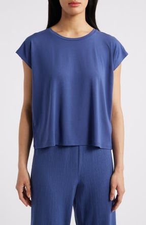 Eileen Fisher Short Sleeve Tencel Lyocell T-Shirt in Bluette at Nordstrom Rack, Size X-Small