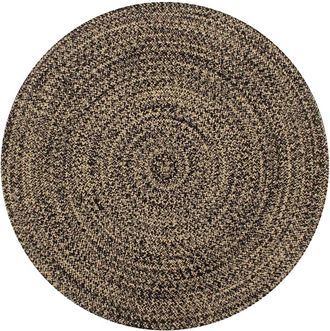 vidaXL Alfombra Hecha A Mano De Yute Negra Y Natural 150 Cm Vidaxl