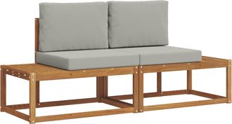 vidaXL Conjunto De Sof&aacute;s De Exterior 2 Uds. Natural Vidaxl