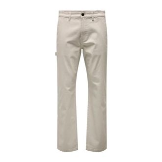 Only & Sons Edge Loose Work 0120 Pant - Heren - Straight fit broeken - Beige - W31 - Broeken