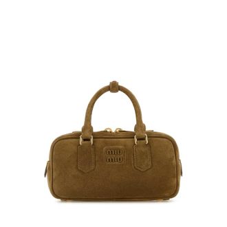 Miu Miu Biscuit Suede Arcadie Handbag