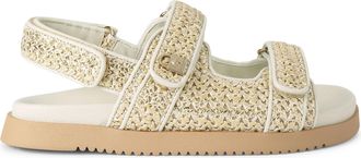 Kurt Geiger Womens Kgl Brixton Lock Sandal Sandals - Gold Fabric - Size UK 5