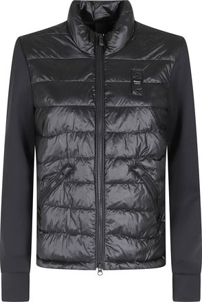 Blauer Black Haskel Mandarin Collar Zippered Polyamide Down Jacket