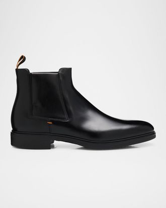 Santoni Men & apos;s Leather Chelsea Boots