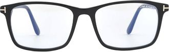 Tom Ford Blue Light Block Rectangular Mens Eyeglasses FT5584-B 001 54