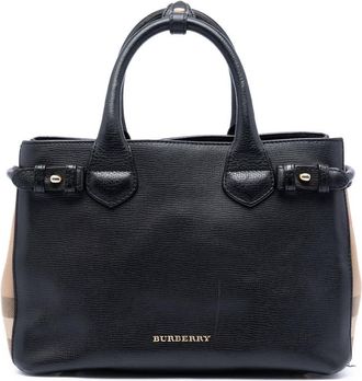 Burberry Pre-owned Burberry Small House Check and Leather Banner Satchel Ladies RE8L21WYPXH4HDVL