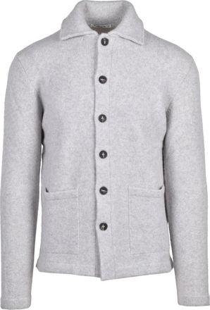 KANGRA Giubbino con colletto - Heren - Vesten - Grijs - L - Wol - Truien & Vesten