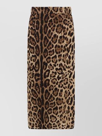 Dolce & Gabbana stretch viscose skirt animal pattern longuette