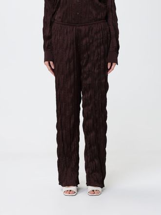 Staud Pantaloni Nami Staud in cr&ecirc;pe plissettato