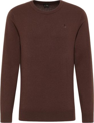 Dreimaster Dreimaster Basic fijn gebreide trui Heren donkerbruin
