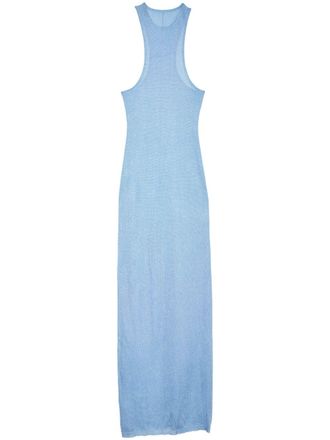 Fleur du Mal Lustre racer midi dress - Blue
