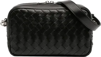 Bottega Veneta Borsa a tracolla Intrecciato piccola in nappa 2012-2025 - Nero