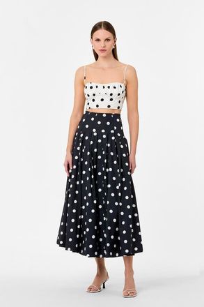 Nicholas Yulia Top in White Black Polka Dot at Nordstrom, Size 10