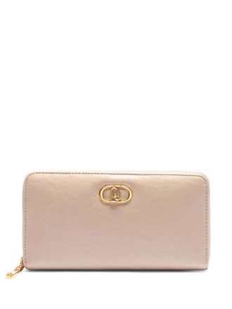 Liu Jo large zip-around purse - women - Polyester/Polyester/Polyurethane Resin - One Size - Neutrals