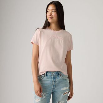 Levi's Graphic Favorite Tee - Womens - XS - Pink / Funky Collegiate Crystal Pink