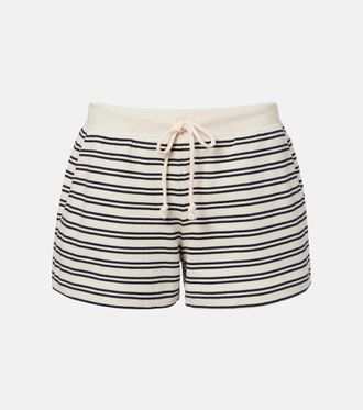 Velvet Amy striped cotton jersey shorts