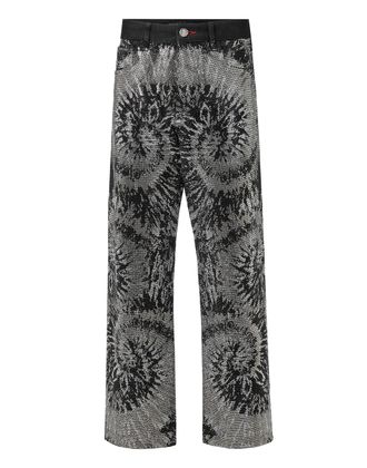 Philipp Plein Jeans Met Hoge Taille Tie Dye