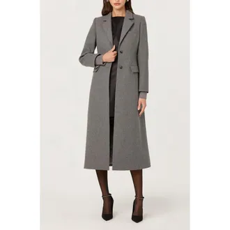 ASTR the Label Melisse Longline Coat in Grey at Nordstrom Rack, Size X-Small
