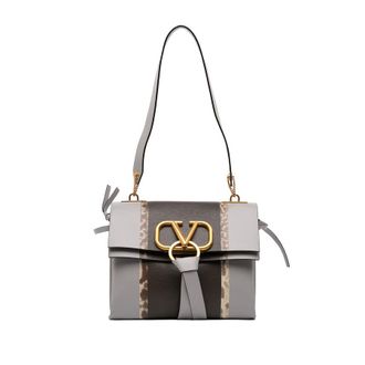Valentino Pre-owned Valentino Small Watersnake Trimmed Colorblock Calfskin Vring Shoulder Bag Ladies UGL4IEO6T5FWCUVK