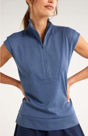 Zella Sleeveless Mesh Top in Blue Vintage at Nordstrom, Size X-Small