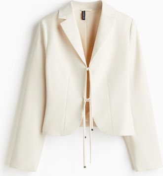 H&M Blazer mit Bindebändern - Beige