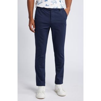 Mizzen+Main Upton Flat Front Chinos in Navy Solid at Nordstrom, Size 36 X 32