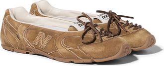 Miu Miu New Balance X Miu Miu 530 Sl D&eacute;lav&eacute; Suede Ballerinas, Woman, Cinnamon, Size 38,5