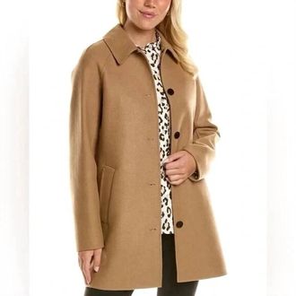 Theory Caban Df Patch Coat In Brown