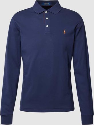 Polo Ralph Lauren Poloshirt mit Label-Stitching in Marine, Gr&ouml;&szlig;e XL
