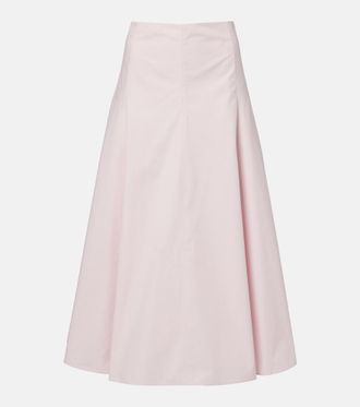 Jacquemus Triangle cotton poplin midi skirt