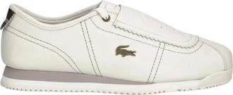 Lacoste Lage Sneakers - Dames - Sneakers - Beige - 36 EU - Leer - Schoenen