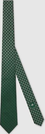 Gucci GG Silk Jacquard Tie, Green, Silk