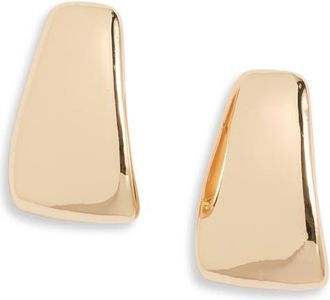 Open Edit Rounded J Hoop Earrings in Gold at Nordstrom