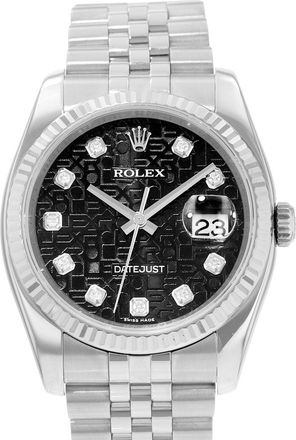 Rolex Pre-owned Rolex Datejust 36 Automatic Chronometer Diamond Mens Watch 116234 BKJDJ